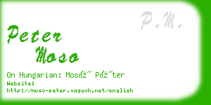 peter moso business card